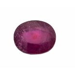 Rubin 12,01 ct, oval fac., Maße 13,93 x 11,91 x 7,41 mmRuby 12.01 ct, oval fac., Dimensions 13,93