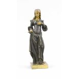 Frz. Bildhauer des 19. Jh., kleine Statuette einer Dame im Renaissancekleid mit abgebr.Attribut in