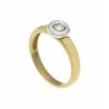 Brillant-Ring Christ GG/WG 585/000 mit einem Brillanten, 0,10 ct W/SI, RG 55, 3,6 gBrillant ring