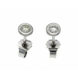 Brillant-Ohrstecker WG 585/000 mit 2 Brillanten, zus. 0,28 ct W/SI, D. 5 mm, 1,2 gBrillant