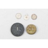 Konvolut von 5 Münzen, 1x 1 Rubel 1918, 1x 500 Rubel, 3x Goldene Horde, D. bis 2,6 cm- - -22.69 %