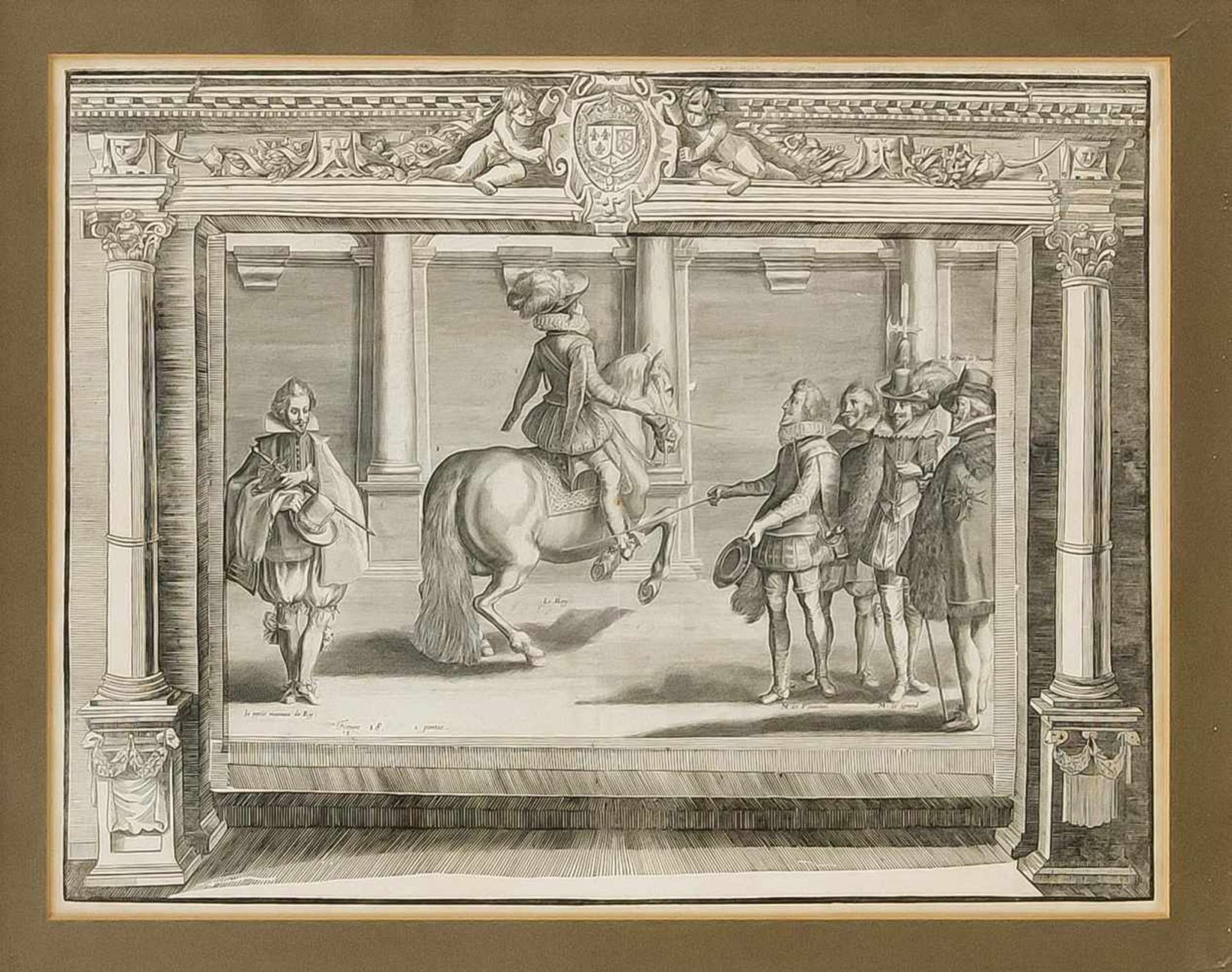 Crispin de Passe (1564-1637), Folge von sechs Kupferstichen aus "Le Manege Royal -L'instruction du - Bild 2 aus 6