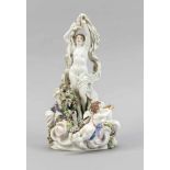 Figurengruppe, Meissen, Marke 1850-1924, 1. W., Krönendes Oberteil der GroßenFigurenkomposition 'Die