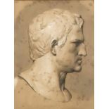 Unidentifizierter Künstler des 19. Jh., Profilbildnis des römischen Kaisers MarcusVipsanius