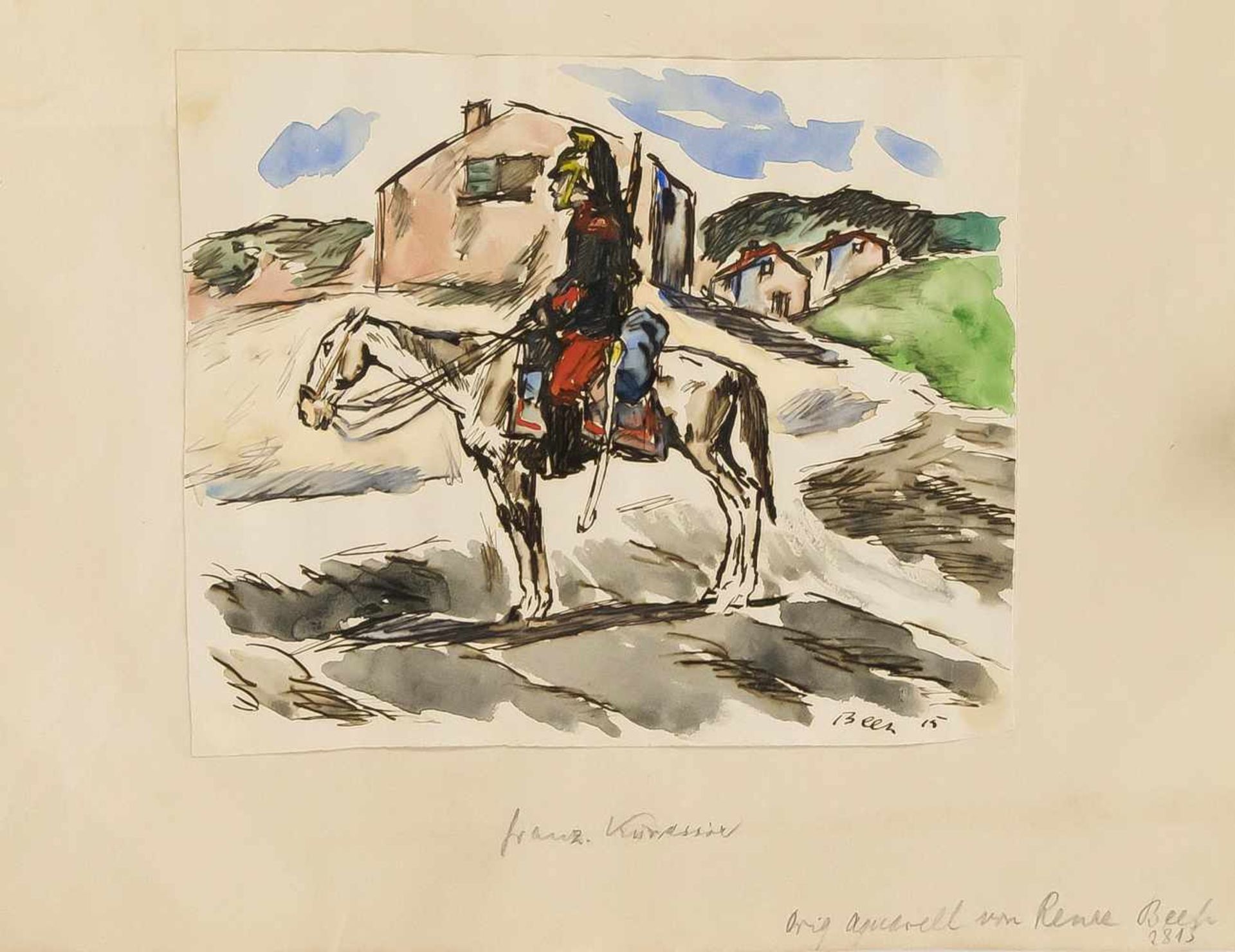 René Beeh (1886-1922), deutscher Zeichner und Maler aus dem Elsass, stud. u.a. bei PeterHalm und