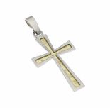 Kreuz-Anhänger WG/GG 585/000 L. 37 mm, 1,6 gCross pendant WG / GG 585/000 L. 37 mm, 1.6 g- - -22.