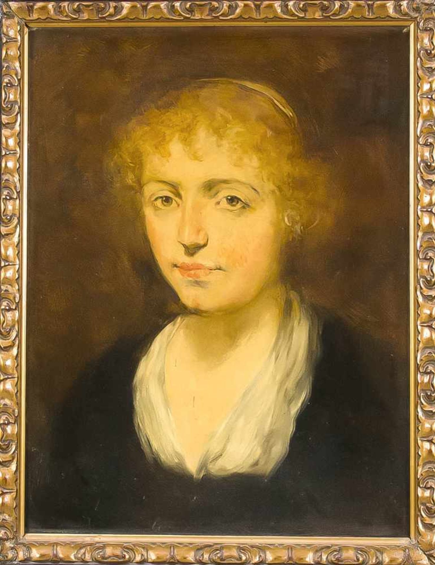 Carl Suhrlandt (1828-1919), Kopie nach Rubens "Portrait der Helene Fourment", Öl aufKarton, verso