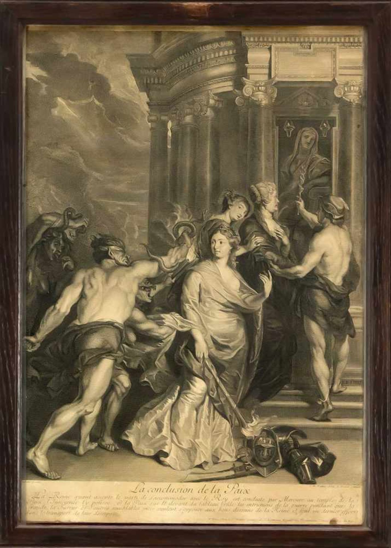 Folge von 5 Kupferstichen nach Rubens aus einen Zyklus zu Maria di Medici, Kupferstichevon Bernard - Image 2 of 5