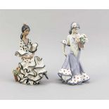 Paar Figuren, Lladro, Spanien, Ende 20. Jh., unterseitig gemarkt u. mit Modellnr.,andalusische