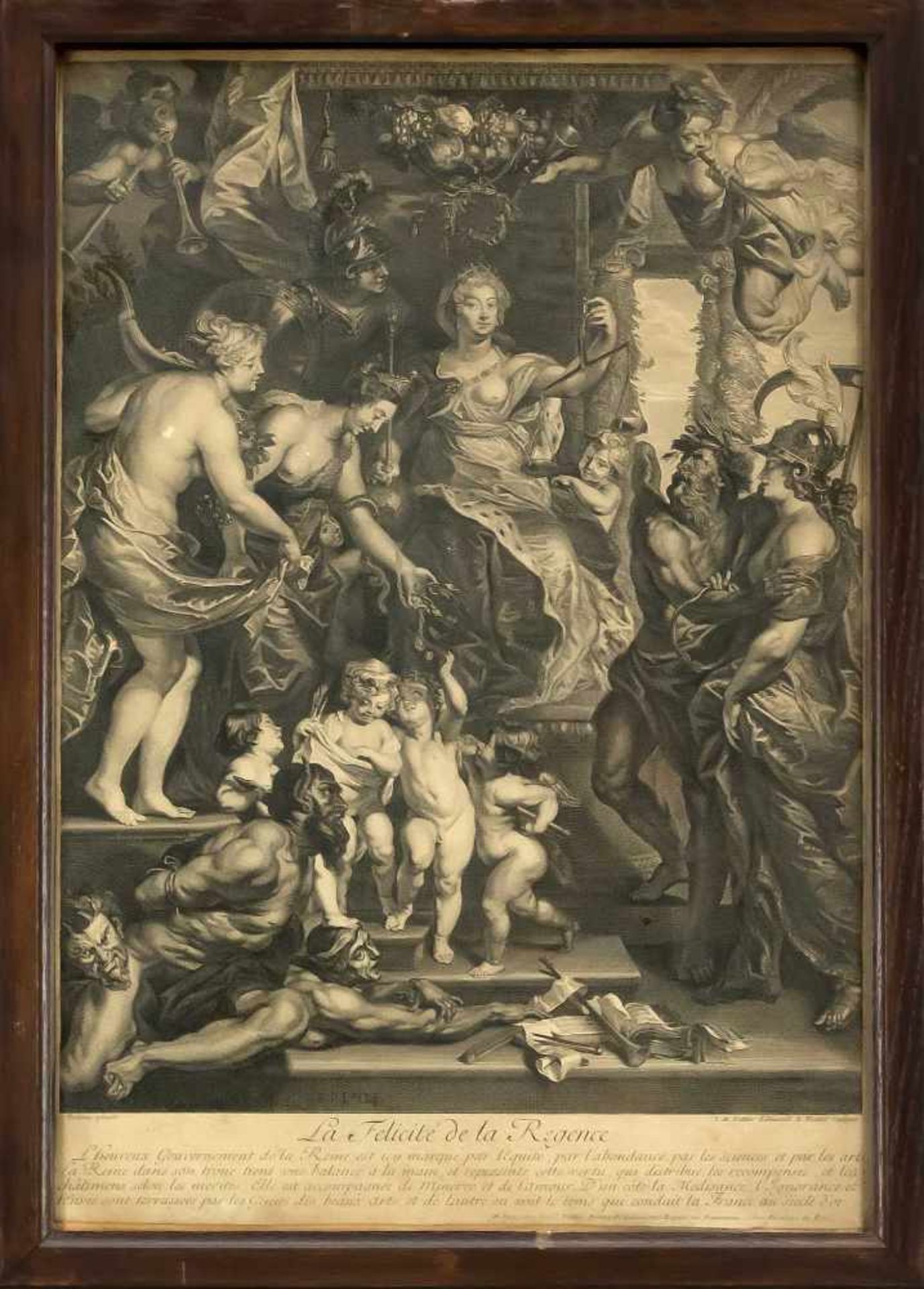 Folge von 5 Kupferstichen nach Rubens aus einen Zyklus zu Maria di Medici, Kupferstichevon Bernard - Image 5 of 5