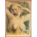 Pal Fried (1893-1976), ungarischer Aktmaler, wanderte 1953 in die USA aus, exotischerweiblicher Akt,