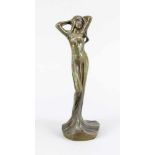 Julien Caussé (1869-1909), frz. Bildhauer des Art Nouveau, kleine Jugendstil-Statuetteeiner Frau mit