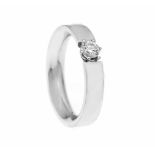 Brillant-Ring WG 750/000 mit einem Brillanten 0,25 ct l.get.W/VS, RG 52, 7,5 gBrillant ring WG 750/