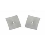 Niessing Brillant-Ohrstecker Platin 950/000 von mit 2 Billanten, zus. 0,10 ct TW/VVS, L.19 mm, 8,7