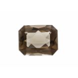 Rauchquarz 33,19 ct, rechteckiger Scherenschliff fac., 24,1 x 19,0 x 11,0 mmSmoky quartz 33.19 ct,