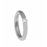 Brillant-Ring Platin 950/000 mit einem Brillanten 0,25 ct TW/VVS, RG 54, 10,8 gBrillant ring