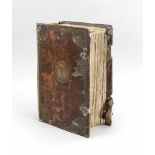 Kirchenbuch (orthodox), Moskau, ca. 1780. Leinengebunden, mit lederbezogenen Holzdeckeln.Vorderseite