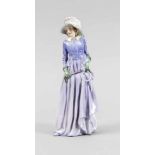 Dame mit Hut, Royal Doulton, England, 20. Jh., elegante Dame mit Reitgerte, u. bez.,'Maureen',