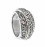 Brillant-Ring Christ GG 585/000 mit Brillanten, zus. 1,0 ct l.get.W-W/SI, RG 14,4 gBrilliant ring