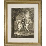 Meno Haas (1752-1833) nach L. Wolf, "Friedrich der Große zu Pferde im sommerlichen Park,vor der