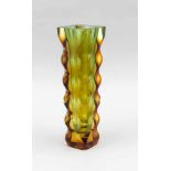 Vase, Tschechoslowakei, 1960er/70er Jahre, Pavel Hlava, Exbor, quadratischer Stand,kantige Form,