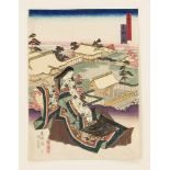 Japanische Farbholzschnitte und Holzschnitte, Konvolut von 18 Blatt, verschiedeneKünstler, 19./20.