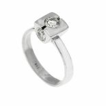 Brillant-Ring WG 585/000 mit 3 Brillanten, zus. 0,74 ct W/PI, RG 54, 4,3 gBrillant ring WG 585/000