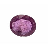 Rubin 8,99 ct, oval fac., Maße 14,6 x 12,2 x 4,9 mmRuby 8.99 ct, oval fac., Dimensions 14.6 x 12.2 x