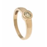 Brillant-Ring RG 585/000 mit einem Brillanten 0,70 ct fancybrown/PI, RG 63, 4,1 gBrillant ring RG