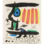 Joan Miro (1893-1983), "Congras juridic Catalan", originale Farblithographie als Plakat,am u. Rand