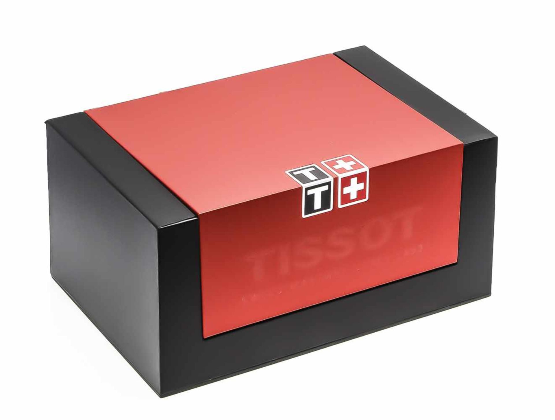 Tissot Herrenquarzchronograf PR100, Stahl mit schwarzem Lederband, mit Box und Papierenfullset, Ref. - Bild 4 aus 4