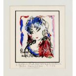 Michel-Marie Poulain (1906-1991), frz. Malerin und Grafikerin, "Femme elegante",Farbserigraphie