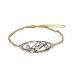 Altschliff-Diamant-Armband GG/WG 585/000 mit Altschliff-Diamanten, zus. 1,80 ctl.get.W-W/SI-PI,