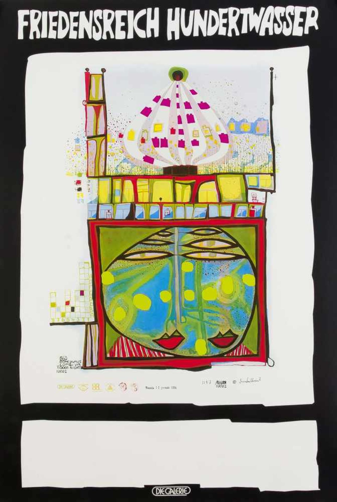 Friedensreich Hundertwasser (1928-2000), drei Poster, eines mit Metallfolienprägung,unger., bis - Bild 2 aus 3