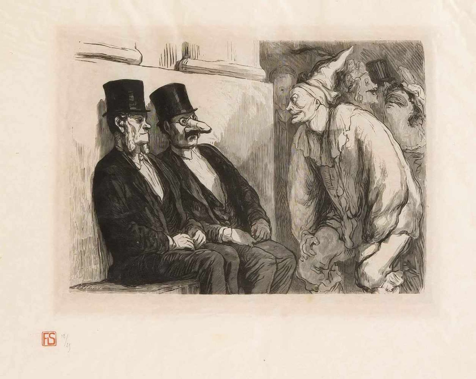 Honoré Daumier (1808-1879) u.a., Konvolut von 4 französischen Karikaturen des 19. Jh.,Lithogr. von - Bild 4 aus 4