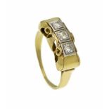 Brillant-Ring GG 585/000 mit 3 Brillanten, zus. 0,24 ct l.get.W/VS, RG 54, 3,0 gBrillant ring GG