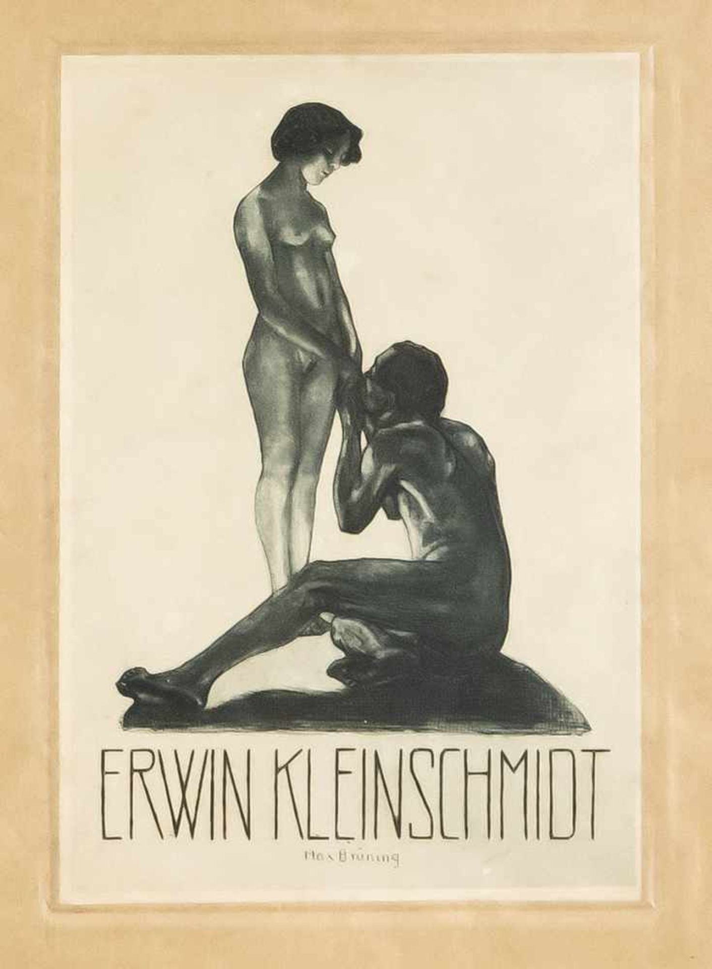 Max Brüning (1887-1968), zwei Exlibris bzw. Kleingrafiken, figürliche Szenen, eine bez."Erwin