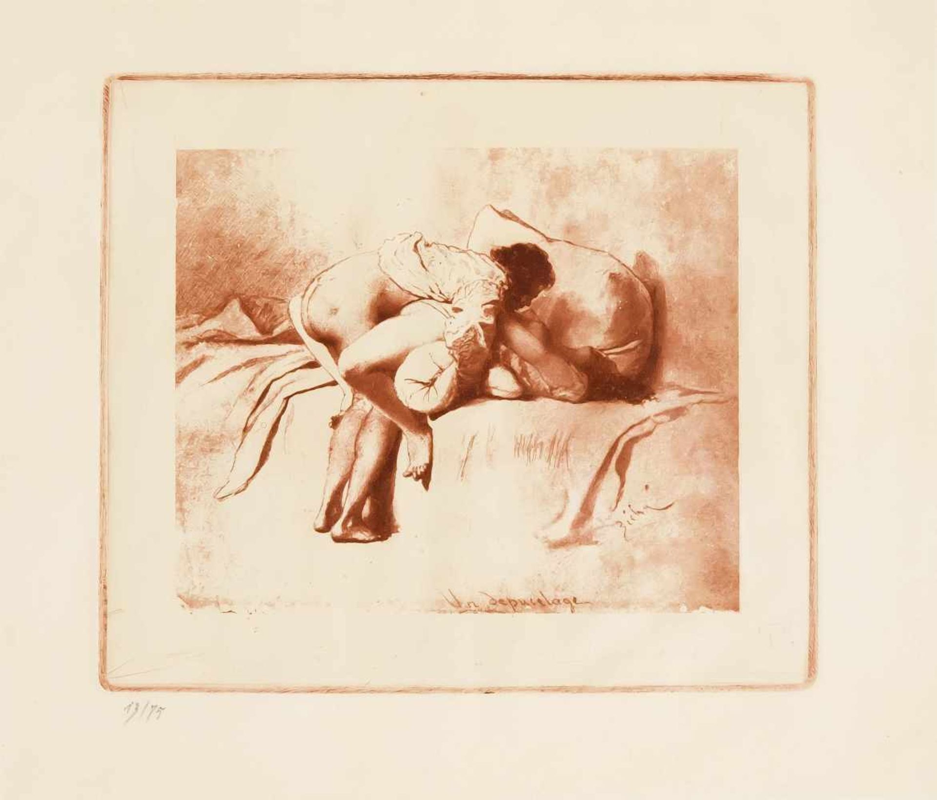 Mihaly von Zichy (1827-1906), hungarischer Maler und Grafiker, 3 Blatt aus dem Portfolio"Liebe" - Image 3 of 3