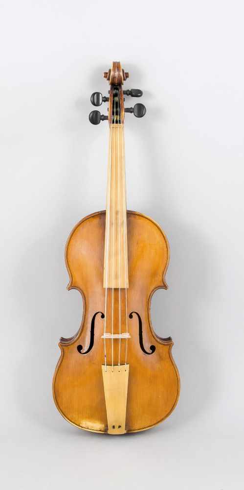 Barock-Geige nach dem Modell von Nicolo Amati aus dem Jahre 1649, Etikett (blaues Papier):"Josef - Image 2 of 3