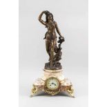 Große franz. Jugendstil Bronze-Figurenpendule, 2. H. 19. Jh., bez. "Tempete par Bruchon",auf