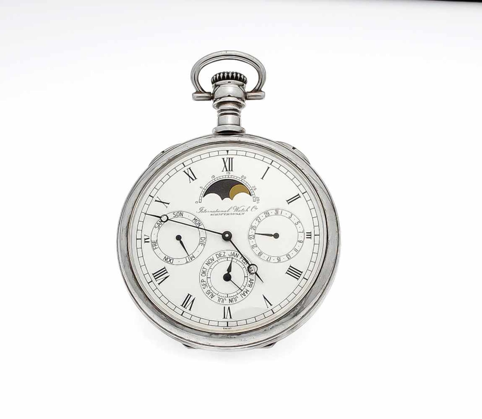 IWC Lepine Taschenuhr 925 Sterling Silber, limited Edition 025/1000, Ref. 5502, aus demJahr 1980,