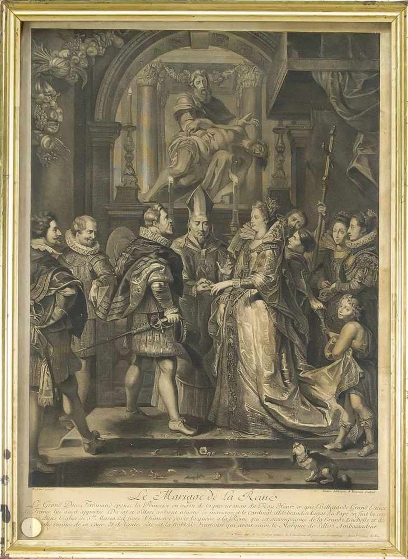 Maria de' Medici - Jean-Marc Nattier (1685-1766) nach Peter Paul Rubens, drei Kupfersticheaus der - Image 2 of 3