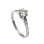 Brillant-Ring WG 585/000 mit einem Altschliff-Diamanten 0,63 ct W/PI, RG 58, 2,1 gBrillant ring WG