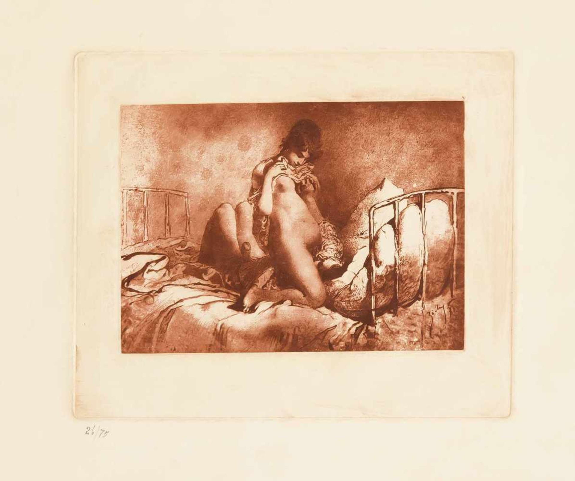 Mihaly von Zichy (1827-1906), hungarischer Maler und Grafiker, 3 Blatt aus dem Portfolio"Liebe"