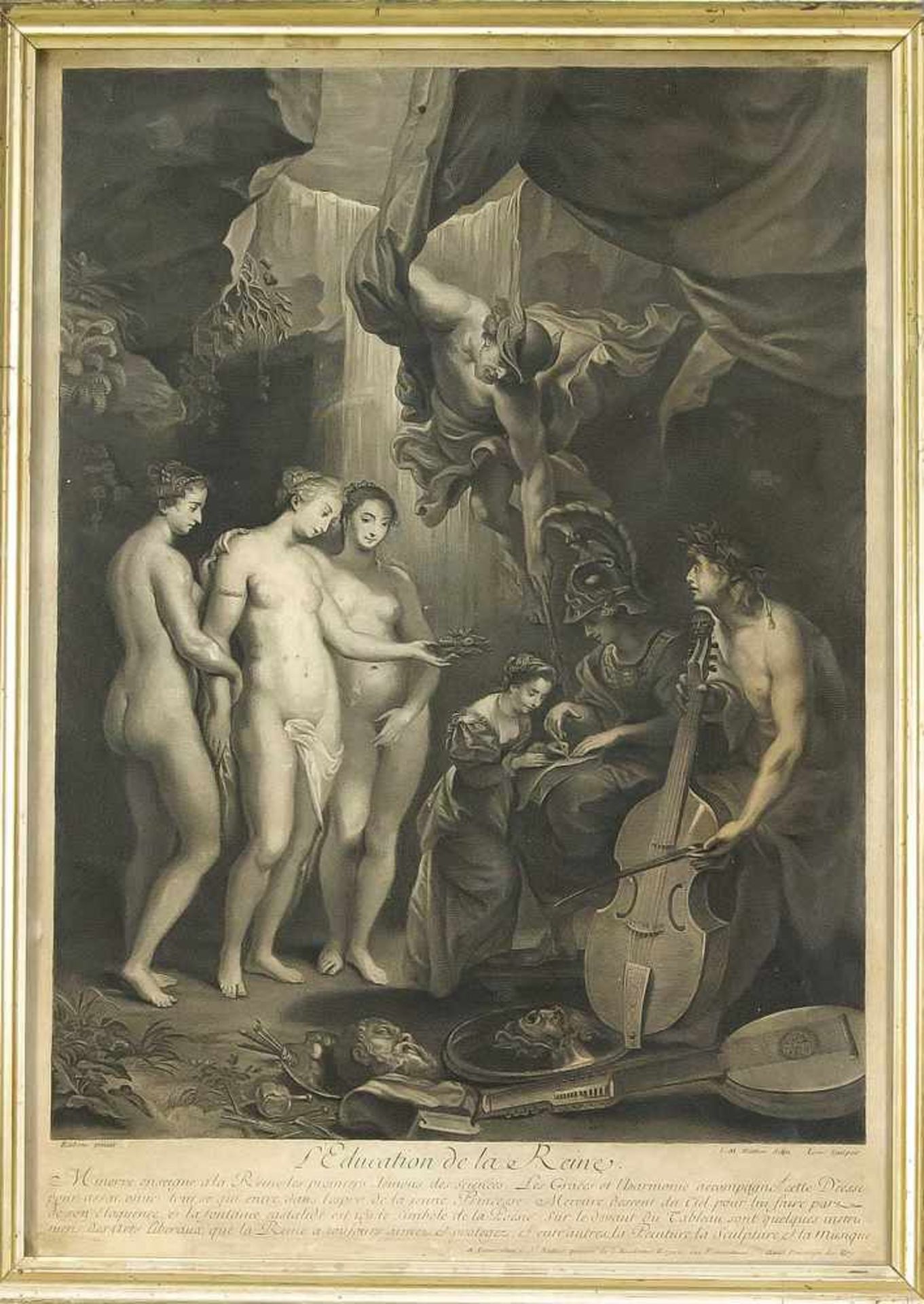 Maria de' Medici - Jean-Marc Nattier (1685-1766) nach Peter Paul Rubens, drei Kupfersticheaus der