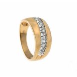 Brillant-Ring WG/RG 585/000 mit 32 Brillanten, zus. 0,25 ct punziert, TW-W/VS-SI, RG 56,6,3