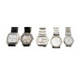 Konvolut aus 5 Herrenuhren 2x Automatic, 3x QuarzCollection of 5 men's watches: 2x Automatic, 3x