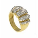 Brillant-Ring GG/WG 585/000 mit 71 Brillanten, zus. 0,71 ct W/SI, RG 54, 8,0 gBrillant ring GG /