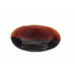 Granat 13,90 ct, oval fac., orangestichtiges Duneklrot, 22,0 x 15,9 x 5,0 mmGarnet 13.90 ct, oval