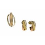 Tricolor-Set GG/RG/WG 333/000 Ring, dreiteilig, RG 49, Halbcreolen, D. 14 mm, 4,1 gTricolor Set GG /